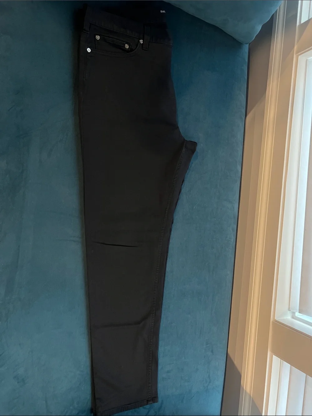 Banana Republic Men's Black Pants - Tapered Fit 38x32